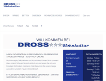 Tablet Screenshot of dross-wohnkultur.de